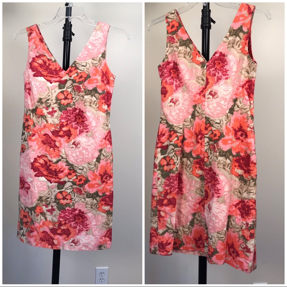 Talbots Petite | Sheath Dress w floral print SZ 6p